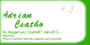 adrian csatho business card